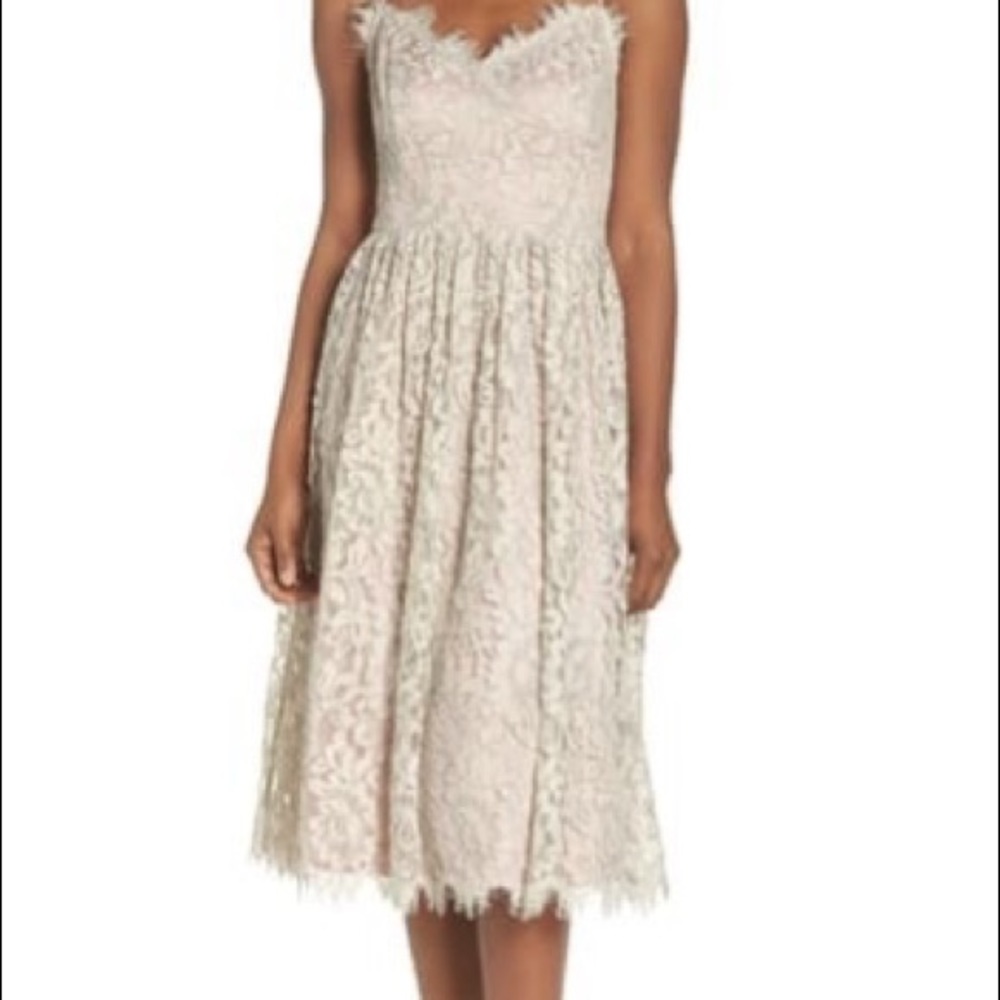 Eliza J lace fit and flare dress
